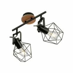 Plafonnier Leuchten-Direkt JARO Bois clair, 2 lumières