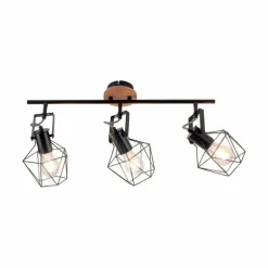 Plafonnier Leuchten-Direkt JARO Bois clair, 3 lumières