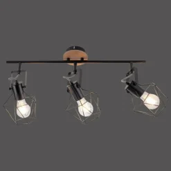 Plafonnier Leuchten-Direkt JARO Bois clair, 3 lumières