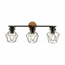 Plafonnier Leuchten-Direkt JARO Bois clair, 3 lumières