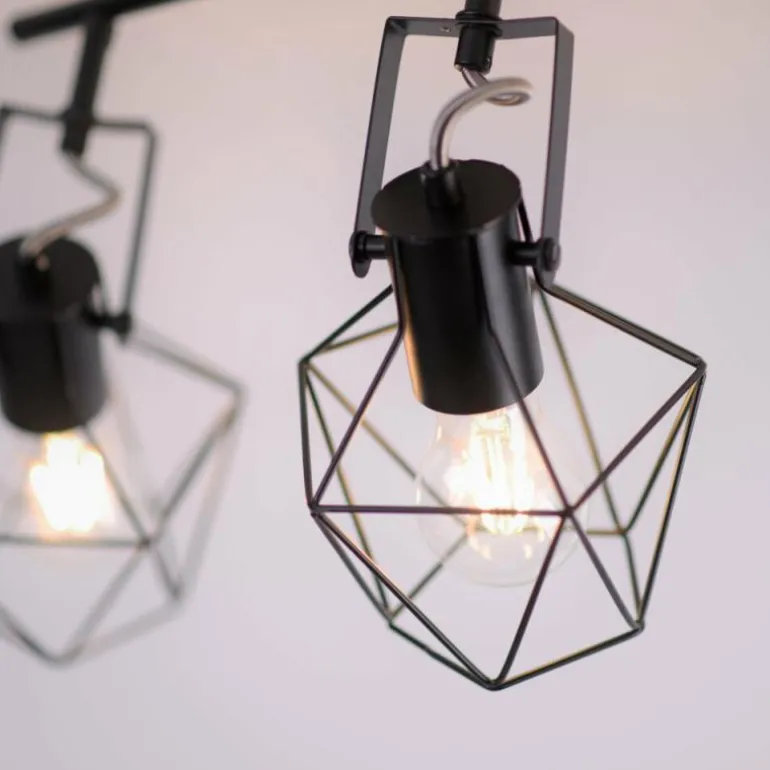 Plafonnier Leuchten-Direkt JARO Bois clair, 4 lumières