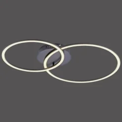 Plafonnier Leuchten-Direkt IVANKA LED Noir, 2 lumières