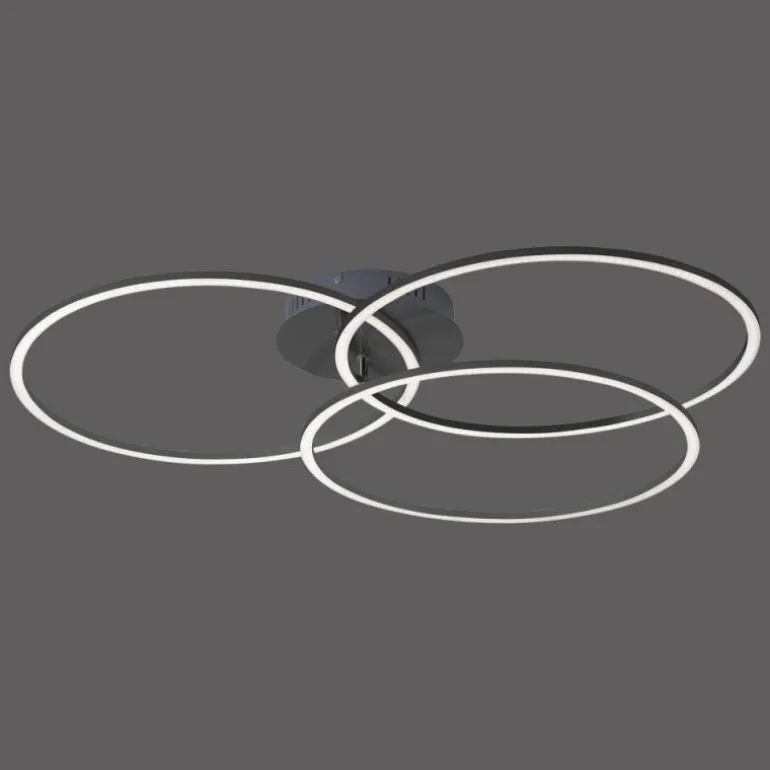 Plafonnier Leuchten-Direkt IVANKA LED Noir, 3 lumières