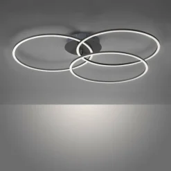 Plafonnier Leuchten-Direkt IVANKA LED Noir, 3 lumières