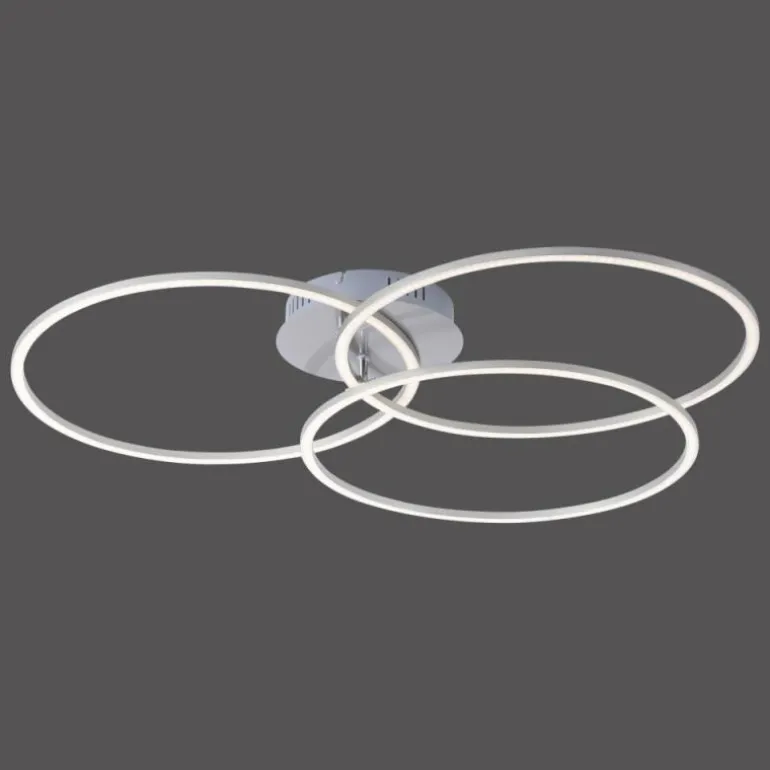 Plafonnier Leuchten-Direkt IVANKA LED Nickel mat, 3 lumières