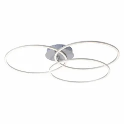 Plafonnier Leuchten-Direkt IVANKA LED Nickel mat, 3 lumières