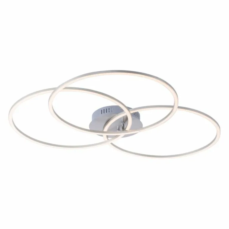 Plafonnier Leuchten-Direkt IVANKA LED Nickel mat, 3 lumières