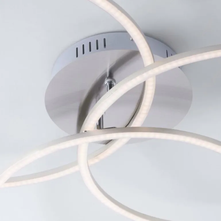 Plafonnier Leuchten-Direkt IVANKA LED Nickel mat, 3 lumières