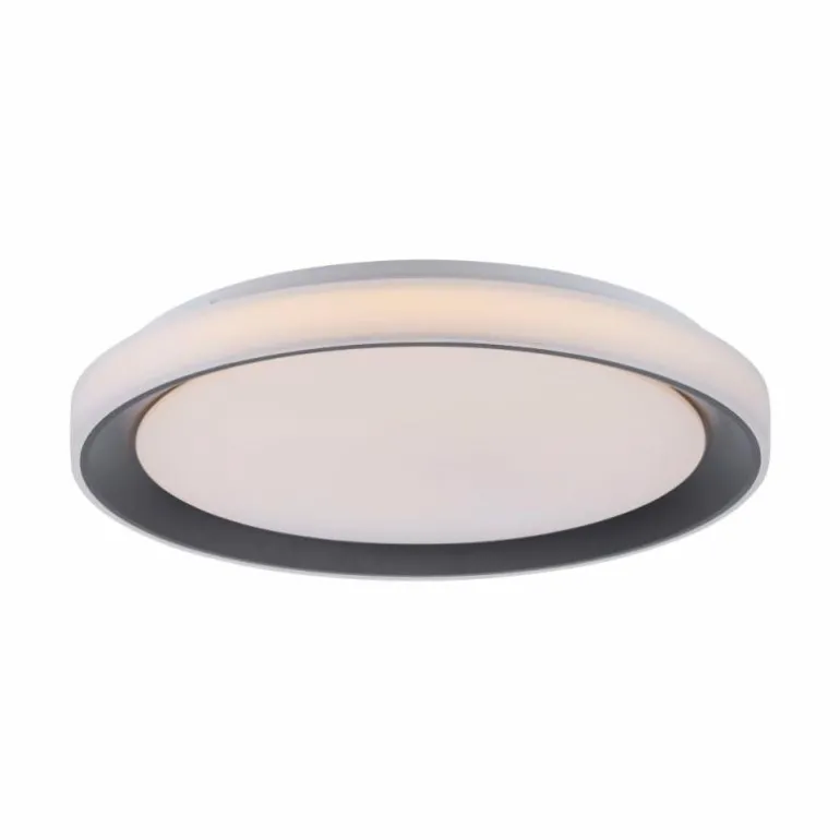 Plafonnier Leuchten-Direkt LOLAsmart_DISC LED Noir, 1 lumière, Télécommandes, Changeur de couleurs