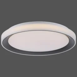Plafonnier Leuchten-Direkt LOLAsmart_DISC LED Noir, 1 lumière, Télécommandes, Changeur de couleurs