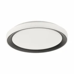 Plafonnier Leuchten-Direkt LOLAsmart_DISC LED Noir, 1 lumière, Télécommandes, Changeur de couleurs