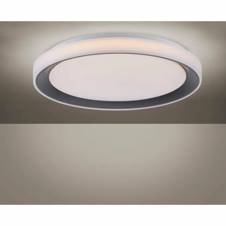 Plafonnier Leuchten-Direkt LOLAsmart_DISC LED Noir, 1 lumière, Télécommandes, Changeur de couleurs