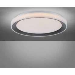 Plafonnier Leuchten-Direkt LOLAsmart_DISC LED Noir, 1 lumière, Télécommandes, Changeur de couleurs