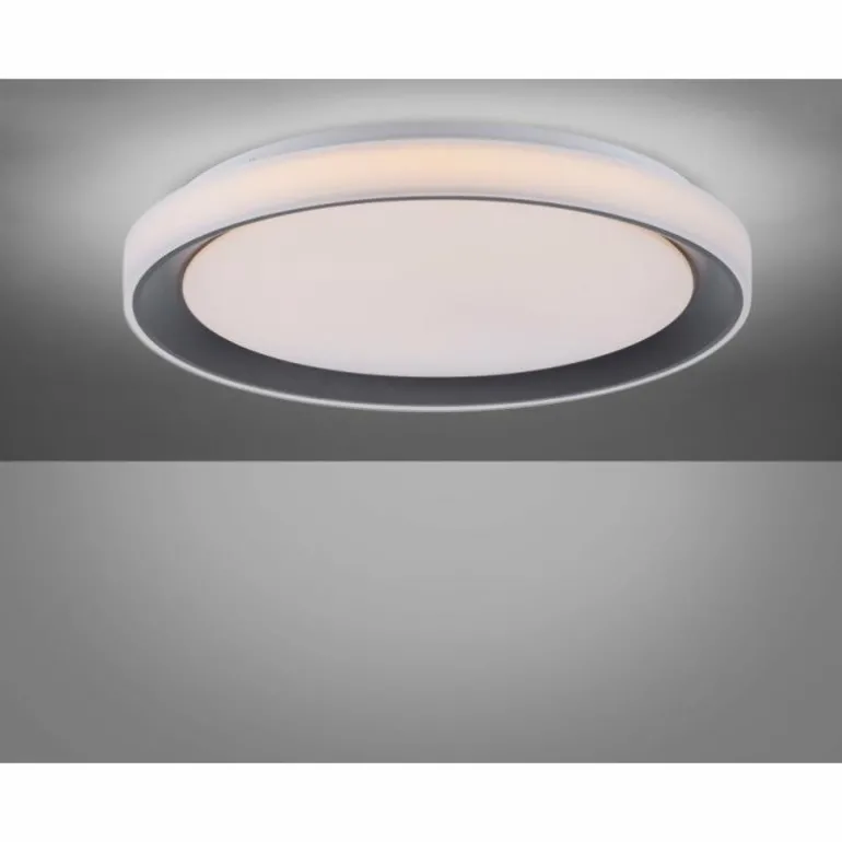 Plafonnier Leuchten-Direkt LOLAsmart_DISC LED Noir, 1 lumière, Télécommandes, Changeur de couleurs