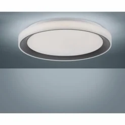 Plafonnier Leuchten-Direkt LOLAsmart_DISC LED Noir, 1 lumière, Télécommandes, Changeur de couleurs