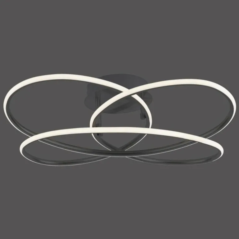 Plafonnier Leuchten-Direkt NODE LED Noir, 1 lumière