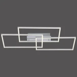 Plafonnier Leuchten-Direkt IVEN LED Nickel mat, 3 lumières