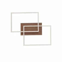 Plafonnier Leuchten-Direkt IVEN LED Bois clair, 2 lumières, Télécommandes