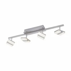 Plafonnier Leuchten-Direkt LOLAsmart-SABI LED Nickel mat, 4 lumières, Télécommandes, Changeur de couleurs