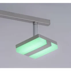 Plafonnier Leuchten-Direkt LOLAsmart-SABI LED Nickel mat, 4 lumières, Télécommandes, Changeur de couleurs
