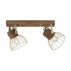 Plafonnier Leuchten-Direkt ALAMI Bois foncé, 2 lumières