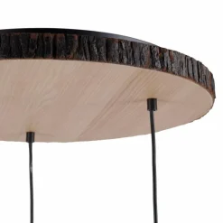 Plafonnier Leuchten-Direkt BARK Écru, Noir, 3 lumières