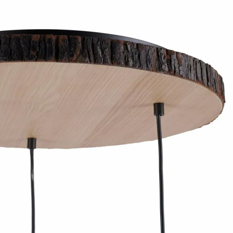 Plafonnier Leuchten-Direkt BARK Écru, Noir, 3 lumières