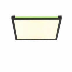 Plafonnier Leuchten-Direkt MARIO LED Noir, 1 lumière, Télécommandes, Changeur de couleurs