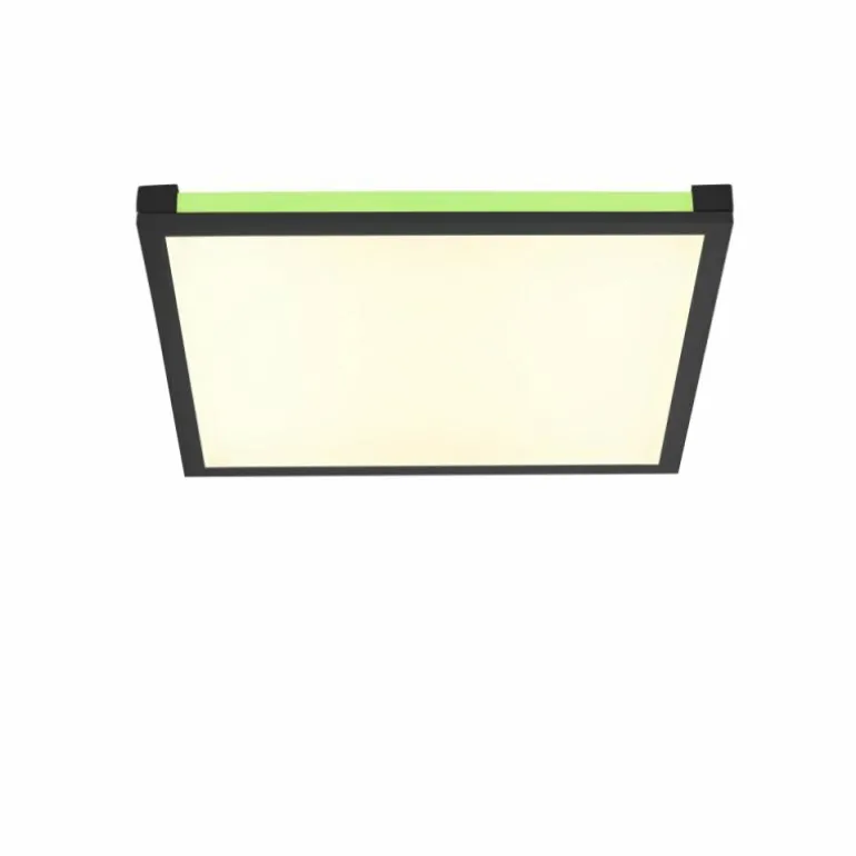 Plafonnier Leuchten-Direkt MARIO LED Noir, 1 lumière, Télécommandes, Changeur de couleurs