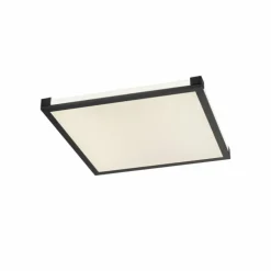 Plafonnier Leuchten-Direkt MARIO LED Noir, 1 lumière, Télécommandes, Changeur de couleurs
