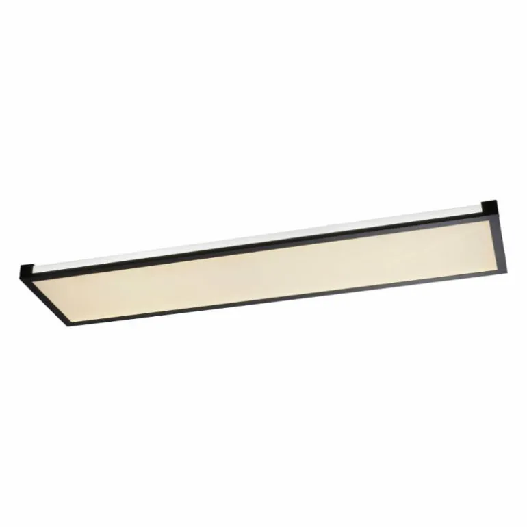 Plafonnier Leuchten-Direkt MARIO LED Noir, 1 lumière, Télécommandes, Changeur de couleurs