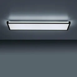 Plafonnier Leuchten-Direkt MARIO LED Noir, 1 lumière, Télécommandes, Changeur de couleurs