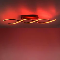 Plafonnier Leuchten-Direkt LOLAsmart-SWING LED Acier brossé, 2 lumières, Télécommandes, Changeur de couleurs