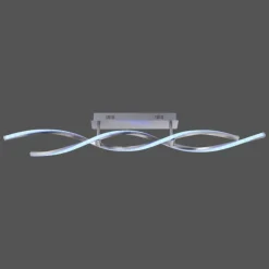 Plafonnier Leuchten-Direkt LOLAsmart-SWING LED Acier brossé, 2 lumières, Télécommandes, Changeur de couleurs