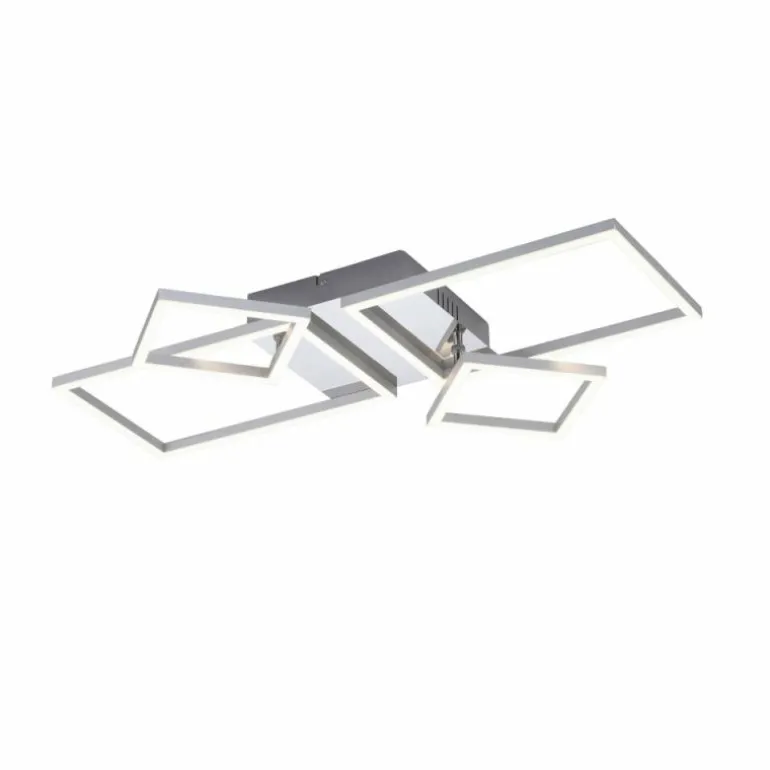 Plafonnier Leuchten-Direkt IVEN LED Acier brossé, 2 lumières