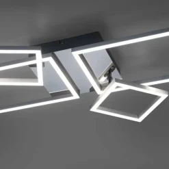 Plafonnier Leuchten-Direkt IVEN LED Acier brossé, 2 lumières