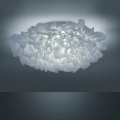 Plafonnier Leuchten-Direkt LOLAsmart-NAOMI LED Blanc, 1 lumière, Télécommandes, Changeur de couleurs