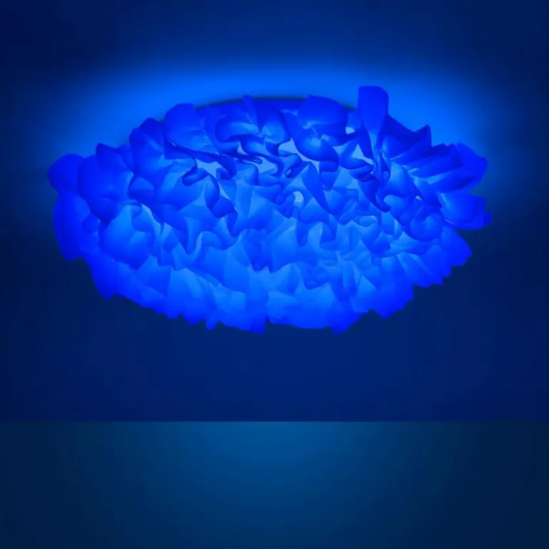 Plafonnier Leuchten-Direkt LOLAsmart-NAOMI LED Blanc, 1 lumière, Télécommandes, Changeur de couleurs