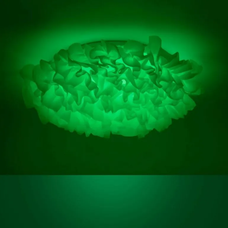 Plafonnier Leuchten-Direkt LOLAsmart-NAOMI LED Blanc, 1 lumière, Télécommandes, Changeur de couleurs