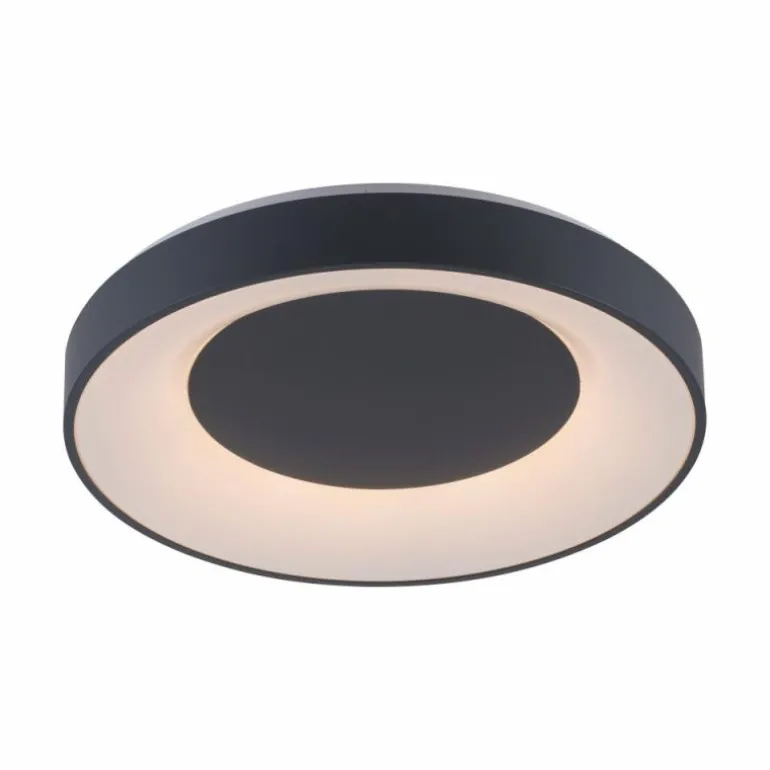 Plafonnier Leuchten-Direkt LOLAsmart-ANIKA LED Anthracite, 1 lumière, Télécommandes, Changeur de couleurs
