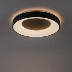 Plafonnier Leuchten-Direkt LOLAsmart-ANIKA LED Anthracite, 1 lumière, Télécommandes, Changeur de couleurs