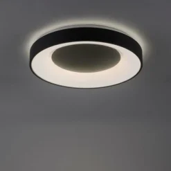 Plafonnier Leuchten-Direkt LOLAsmart-ANIKA LED Anthracite, 1 lumière, Télécommandes, Changeur de couleurs
