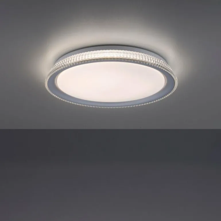 Plafonnier Leuchten-Direkt KARI LED Argenté, 1 lumière