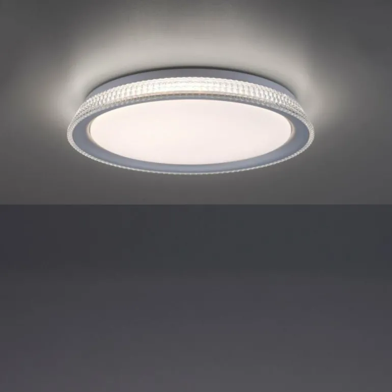 Plafonnier Leuchten-Direkt KARI LED Argenté, 1 lumière