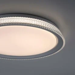 Plafonnier Leuchten-Direkt KARI LED Argenté, 1 lumière
