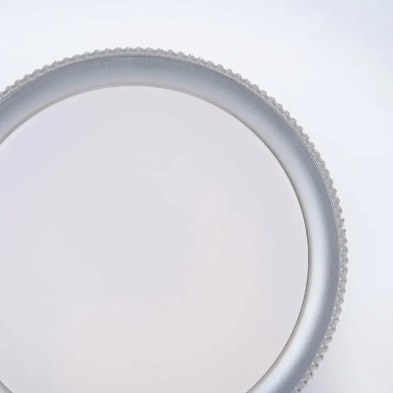 Plafonnier Leuchten-Direkt KARI LED Argenté, 1 lumière