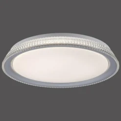 Plafonnier Leuchten-Direkt KARI LED Argenté, 1 lumière