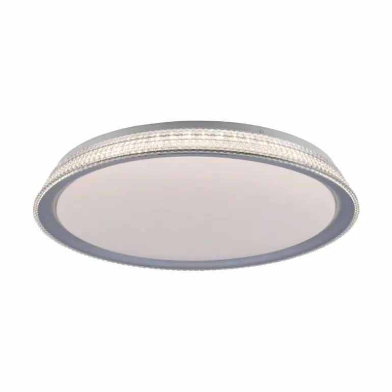 Plafonnier Leuchten-Direkt KARI LED Argenté, 1 lumière