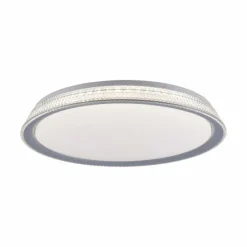 Plafonnier Leuchten-Direkt KARI LED Argenté, 1 lumière