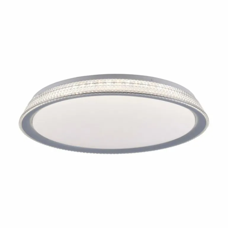 Plafonnier Leuchten-Direkt KARI LED Argenté, 1 lumière